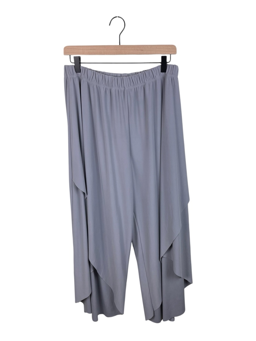 Chalet et Ceci Wide Leg Flowy Drapey Pants Size XL Lagenlook Lavender Grey USA